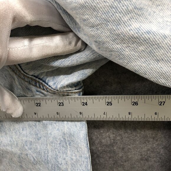 Denim Co Primark Oversized Jean Jacket Womens Size 14 Distressed Light Wash Blue - Picture 9 of 9